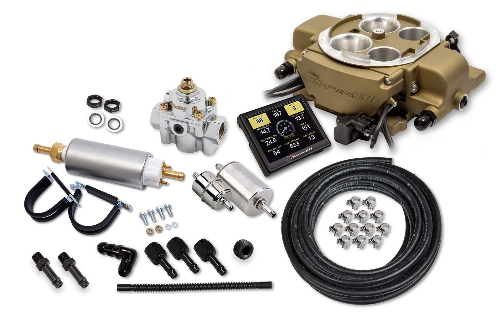 Holley Sniper EFI Quadrajet Master Kit - Gold Holley Sniper EFI Quadrajet Master Kit - Gold