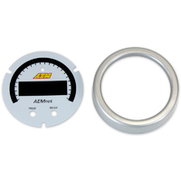 AEM X SERIES CAN BUS GUAGE ACCESSORY KIT, SILVER BEEL AND WHITE FACEPLATE