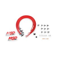 MSD Wire Set,SC,Red,8Cyl,90/90 Boots, Univ