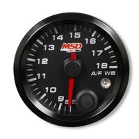 MSD 2-1/16” Wideband Air/Fuel Gauge,Blk Face