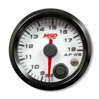 MSD LTS 2-1/16” Wideband Air/Fuel Gauge,Wht 