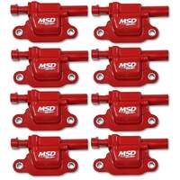 MSD Coils, Red, Square, '14 & up GM V8, 8-pk