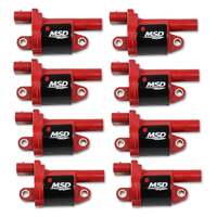 MSD Coils, Red, Round, 2014 & up GM V8, 8-pk