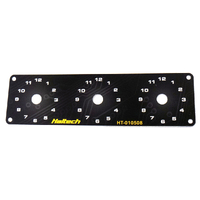 Haltech Triple Switch Panel Only - includes Yellow & Red knobs
