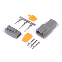 Haltech Plug and Pins Only - Matching Set Deutsch DTM-3 Connectors (7.5 Amp)