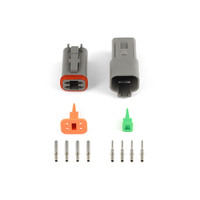 Haltech Plug and Pins Only - Matching Set of Deutsch DT-4 Connectors  (DT06-4S + DT04-4P) - ( 13 Amp)