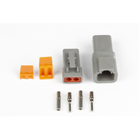 Haltech Plug and Pins Only - Matching Set of Deutsch DTP-2 Connectors (25 Amp)